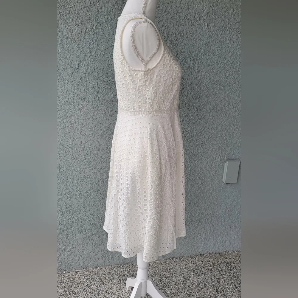 Julia Jordan White Eyelet Dress Sleeveless Fit & Flare Women’s Size 6 - Picture 5 of 10